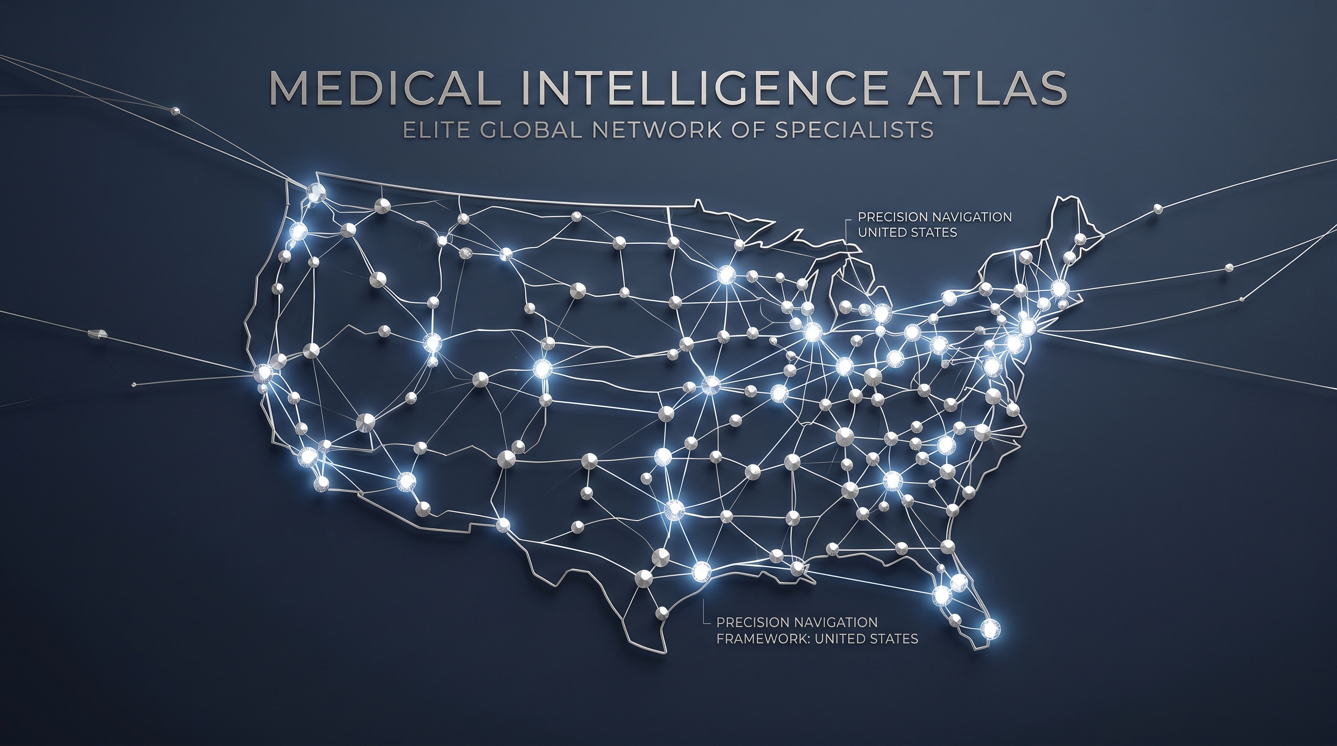 Abstract visualization of global medical network